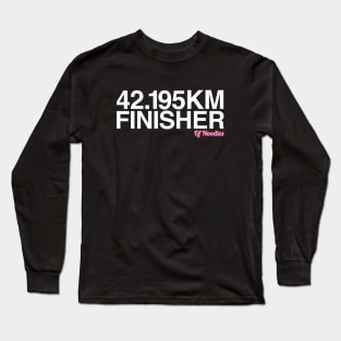 42.195KM Finisher Of Noodles White Long Sleeve T-Shirt